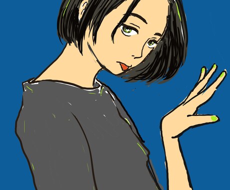 写真 → 高彩度似顔絵風イラストを作ります 各種SNSのアイコンなどにどうぞ イメージ2