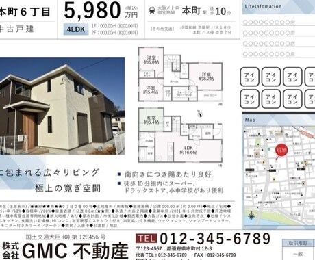 不動産広告、間取り図作成ます 依頼通り正確に仕上げます。見やすい図面を作成します。 イメージ2