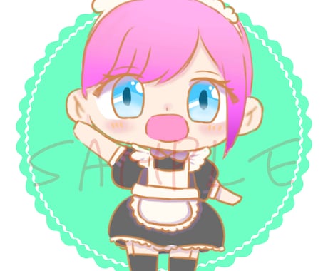 SNSのアイコンにも！安価でミニキャラお描きします お金はあんまり使えないけど自分のイラストが欲しい…という方へ イメージ2