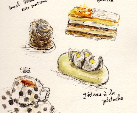 おしゃれな手描きイラストで飲食店の魅力UPします 【データ納品‼︎】サンクス＆ショップカード・アイコン・挿絵 イメージ2