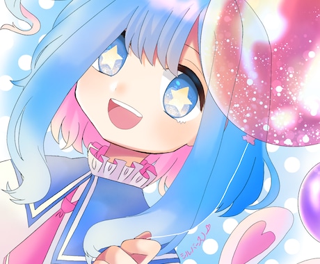 かっこ可愛いSNSで使えるアイコン描きます 安い！！早い！！満足！！を目指しています。 イメージ1