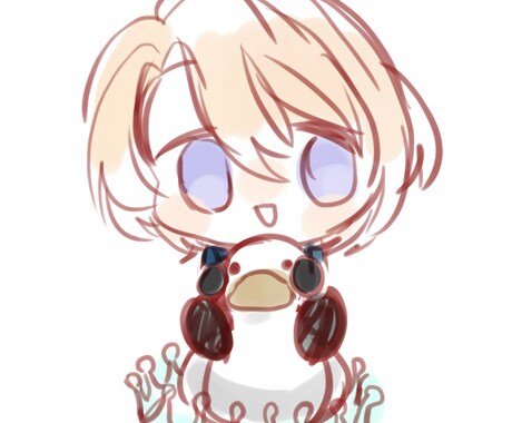 ゆるふわっとしたものを描きます ちまっとしたゆるゆるとした参考画像のようなイラストを描きます イメージ2