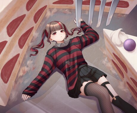 アイコン,歌ってみたやサムネ用のイラスト等描きます 細部までこだわったイラストをお描きします!! イメージ2