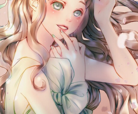 女の子のイラスト描きます アイコン、イメージイラスト、ポスター、背景、表紙、ヘッダー等 イメージ2