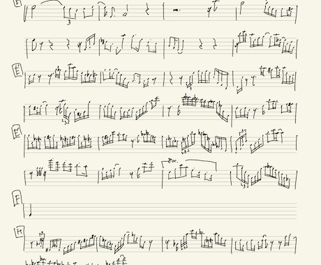 ジャズ・ポップスのソロ用の譜面を作成します ジャズ・ポップスの書きソロを作成しなければならない方へ イメージ1