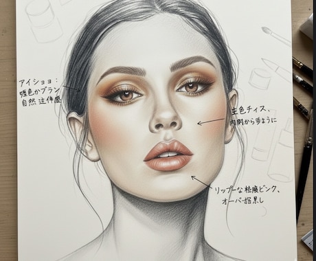 手持ちコスメで垢抜け！平日メイクカルテ作成します ポーチの中身を最大限に活かして時短＆旬顔に！ イメージ2
