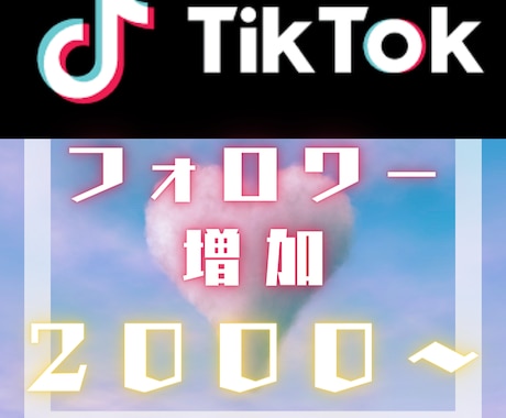 TikTokのフォロワー2000人代行します 高品質のTikTokフォロワー代行します！