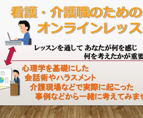 看護・介護職のためのオンラインレッスンします 必要な会話術など、学ぶのではなく気付き重視のレッスン イメージ1