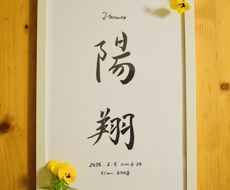 修正OK◎目を惹く素敵な命名書制作いたします イメージ1
