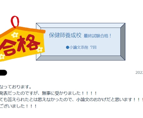 合格をつかむ！志望理由書、小論文、面接の添削します ⭐現役保健師があなたのベストをお手伝い⭐！合格者続々！ イメージ2