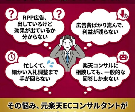 楽天市場　RPP広告の運用代行をします 元楽天ECコンサルに丸投げOK！データとMTGで納得運用！ イメージ2