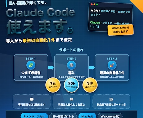 Claude Code最初の自動化まで支援します イメージ1