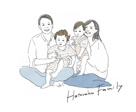 ラフな似顔絵をお描きします