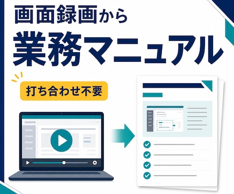 画面録画から業務マニュアルを作成します いつもの操作を録画するだけ。手順書へ整理 イメージ1