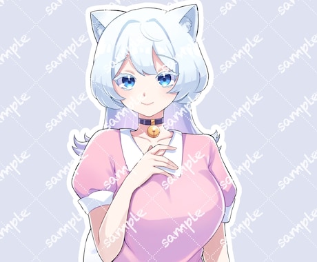 商用利用可!白猫擬人化お嬢様販売いたします 表情差分全5種 商用利用可!白猫擬人化お嬢様販売いたします 表情差分全5種