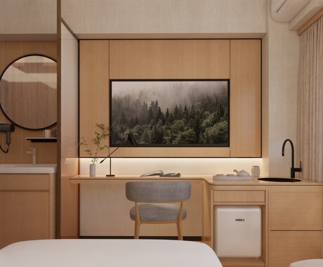 ホテル向け｜客室・共用部の内観パースを制作します ✨空間の魅力を伝える、高品質CGをご提供します イメージ2