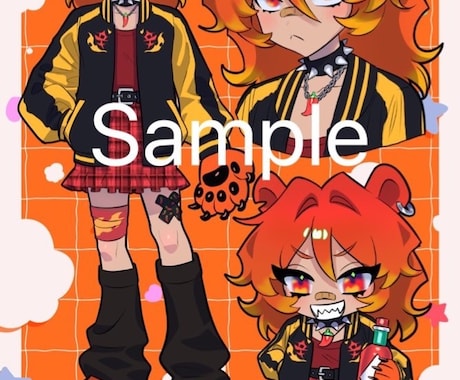 詰め込みイラスト制作します 立ち絵・バストアップ・SDの3点セット。キャラシートにも！ イメージ1