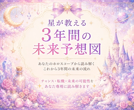 3年間の未来予想図を作成します 星が教える3年間の未来予想図 ～これから3年間の未来の流れ～ イメージ1