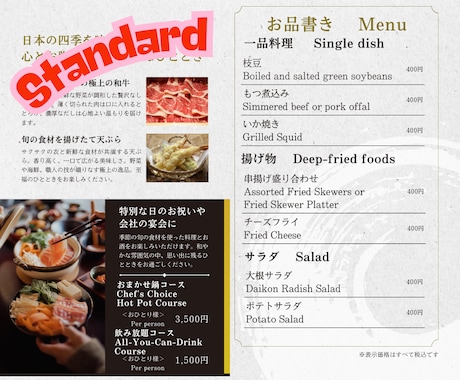 シンプル＆正確な英語メニュー作成します 【インバウンド対応】飲食店向け英語メニュー翻訳サービス イメージ2