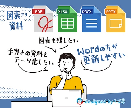 なるべく見たまま資料をWordやパワポへ復元します 画像や図表ありもOK！★ひとつひとつ手作業で書き起こします イメージ2
