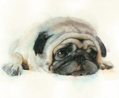 ふんわりやさしい水彩画でペットの似顔絵を描きます ｜インテリアやプレゼントに ｜犬・猫・小動物や鳥さんもOK♪ イメージ1