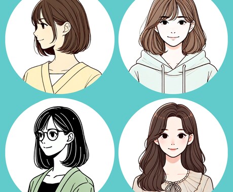 4月限定！シンプルおしゃれなアイコン描きます カラー無料対応◎最短3日のスピード納品 イメージ2
