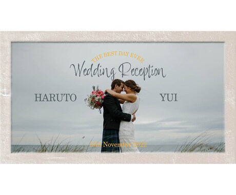 選べるカラー★結婚式プロフィールムービー制作します シンプルで落ち着いた雰囲気のカラーデザインでお洒落な映像に♪ イメージ1