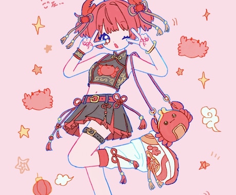 かわいい全身イラスト描きます キャラクターの魅力を引き出す可愛い全身イラストを描きます！ イメージ1