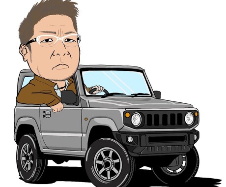 愛車・バイクと一緒に似顔絵描きます ご自身のSNSアイコン、プレゼントに イメージ2