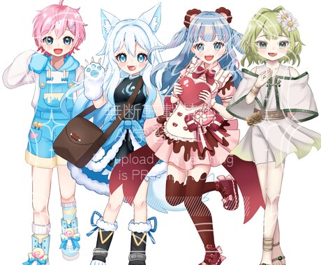実績50件↑ポップで可愛い立ち絵を制作いたします 商用利用込！実績50件超のプロが描く高品質な可愛い立ち絵制作 イメージ2