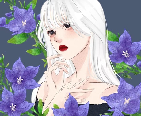 ふんわり水彩タッチで透明感ある人物アイコン描きます ふんわり水彩タッチでSNSに映える可愛いアイコンを作ります イメージ2