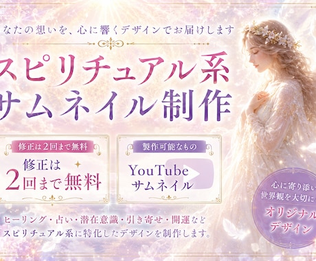 占いスピリチュアル・自己啓発系サムネイル制作します クリックされるサムネイル作成します！ イメージ1