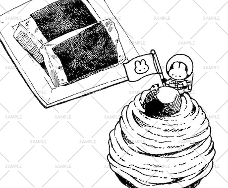 先着10名お試し価格≫ペン画イラスト描きます 味のあるタッチ◎メニューやワンポイントに◎ イメージ1