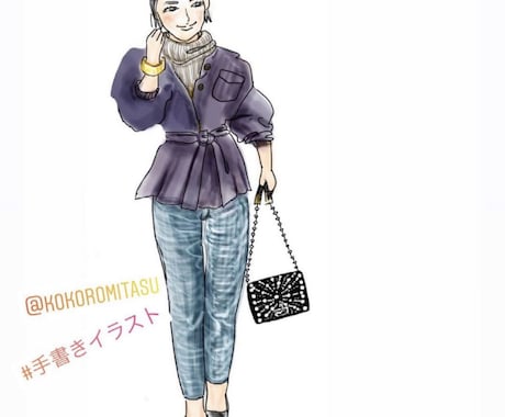 オシャレなアイコン、モデルのイラストを描きます SNS用のオリジナルアイコンを描きます！ イメージ1