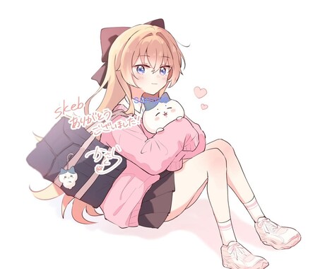 現在停止中】＊手描き オリジナル イラストオーダー【人物】＊ うつむい