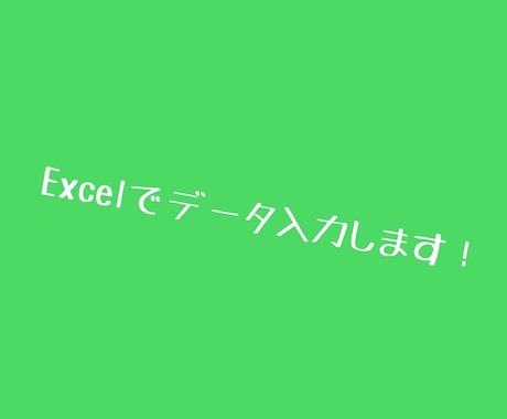 Excelを使いデータ入力をします 日本語や英語、数字やグラフなどのデータを入力します！ イメージ1