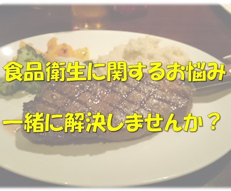 食品衛生に関するお悩み解決お手伝いします 大手企業での食品衛生管理の経験からアドバイスします イメージ1