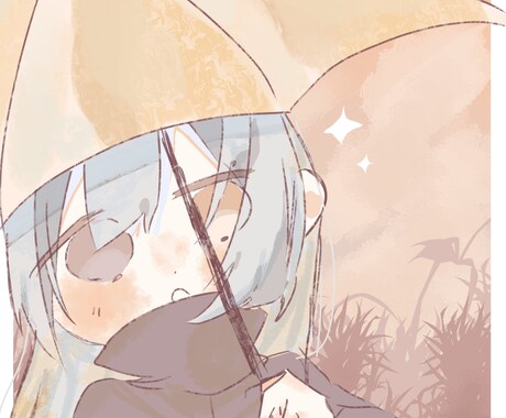 淡めな雰囲気の絵描きます ほわっとしたゆるゆる絵描きます　アイコン　snsイラスト イメージ1