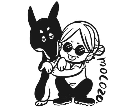 ペットや好きな動物のアイコン作成します デフォ系イラストで動物やペットと一緒に描きます！ イメージ2