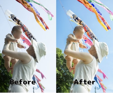 ママカメラマンが子供の写真を優しくレタッチます 日常の家族写真やスマホ写真をふんわり可愛い色味に仕上げます イメージ1