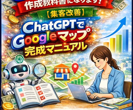 未完成のGoogleマップ作成教科書になります 【集客改善】ChatGPTでGoogleマップ完成マニュアル イメージ1