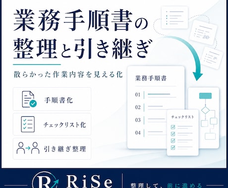 業務メモを手順書に整理します 散らかった作業内容を整理して見える化 イメージ1