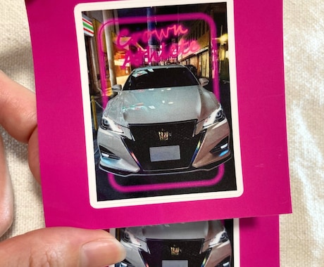 車好きの為のステッカーデザイン作成します デザインお任せもOK！使用したい写真をお送り下さい！ イメージ1