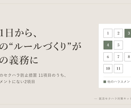就活セクハラ義務化対応の規程・研修資料を納品します イメージ1