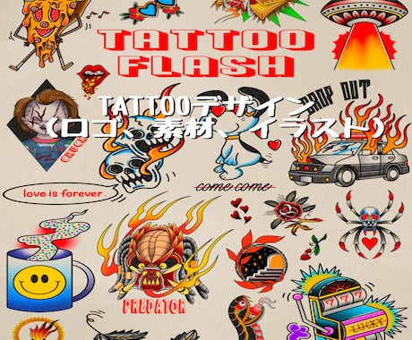traditionalなデザイン描けます TATTOO デザイン　ロゴ　イラスト イメージ1