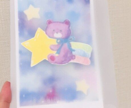 水彩タッチイラストの浮き出たカードを制作します 立体感のある浮き出たカードを水彩タッチイラストで作成します イメージ2
