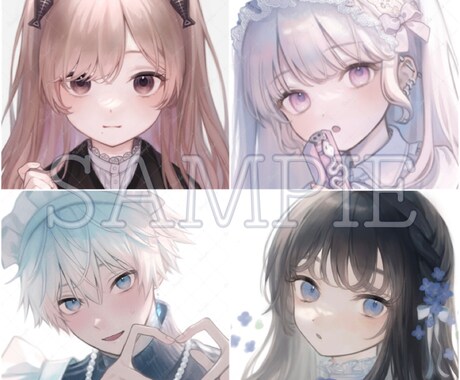 透明感あふれる繊細なアイコンをお描きします SNSアイコンなどにオススメ◎厚塗りで丁寧に描きあげます イメージ1