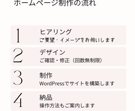 WordPressホームページ制作します わからないを解決！丸投げOK！イメージから制作します！ イメージ2