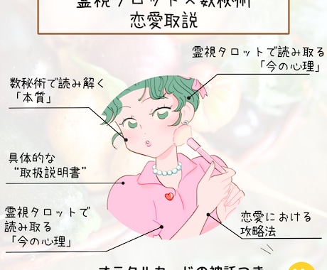 霊視タロット×数秘術で恋愛取説作成します 迷う恋に必要な本心と対策を読み解く⭐️恋愛以外もOK！ イメージ1