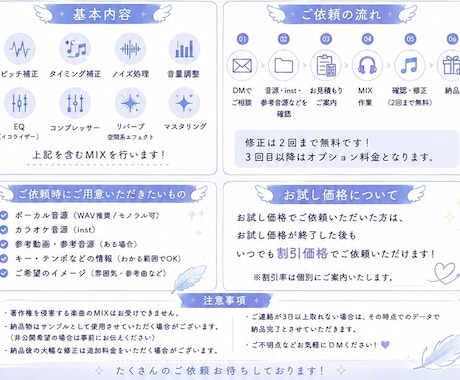 歌ってみたのMIXをします MIXを安価で受け付けています！ イメージ1
